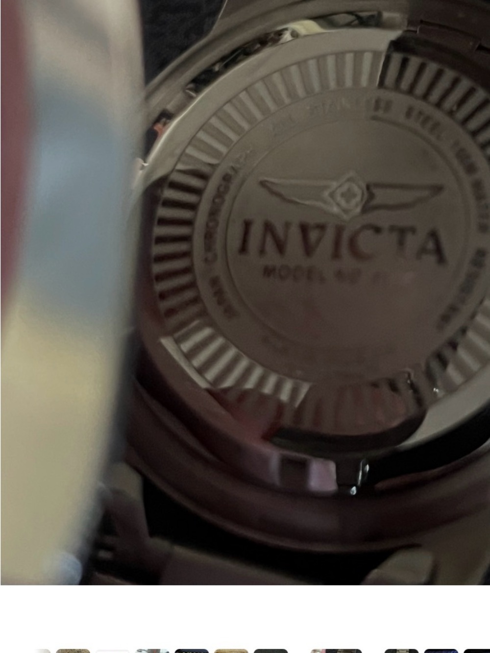 Invicta Silver and Black Chronograph Watch in Box - Picture 8 of 8
